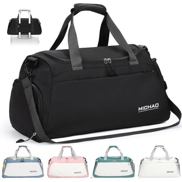 Sac de sport avec compartiment à chaussures et poche humide Sac de voyage  Séparation sèche et humide pliable avec bandoulière - Cdiscount Sport