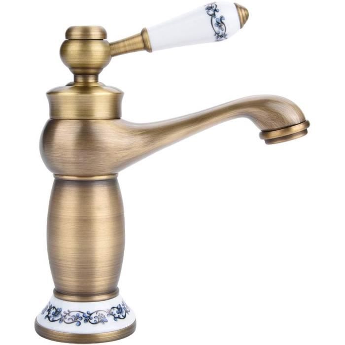 Petit Lavabo Ancien – Porcelaine Et Dentelle – Robinets Et Grilles En Fer – Rare