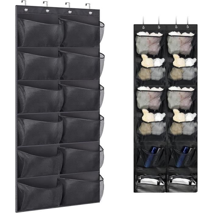 Étagère à Chaussures Suspendue Wifehelper - 24 Poches, Rangement Organisateur Pour Placard Ou Porte (Beige) - 2