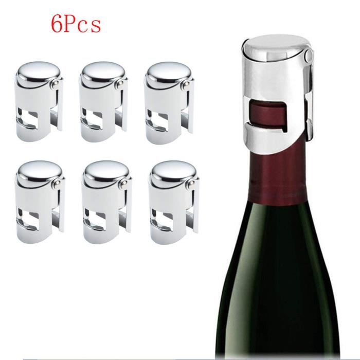 Conserve la fraîcheur Pour bouteille de vin Gadget de cuisine Bouchon à champagne Fliyeong en acier inoxydable Empêche les bulles de fuites Décoratif et élégant 