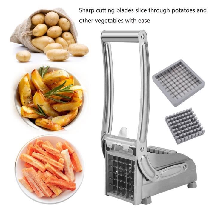 Coupe-Pommes de Terre Coupe-Fruits Frites D/éChiqueteuse Gadgets de Cuisine Outil de Friture Kirmax Coupe-Pommes de Terre en Acier Inoxydable 5-en-1 Fabricant