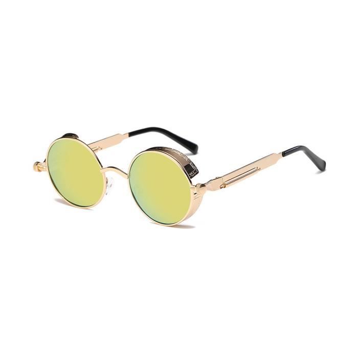 Lunette ronde monture dorée outlet