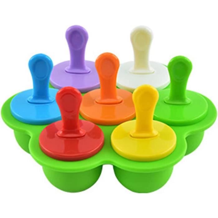 Lot De 12 Moules à Glace Avec Bâtonnets - Sans BPA - 6 Grands Et 6 Petits - Polypropylène