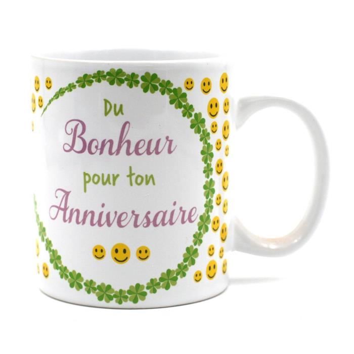 Bol Du Bonheur Pour Ton Anniversaire Mug Tendances Editions Cdiscount Maison