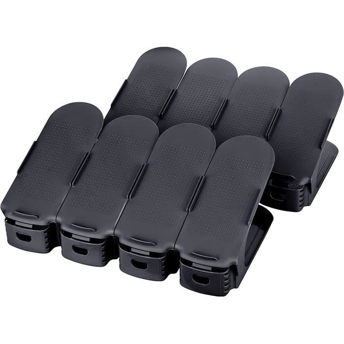 Organisateur Chaussures Réglable - 8 Racks Pour Doubler L'Espace Dans Le Placard