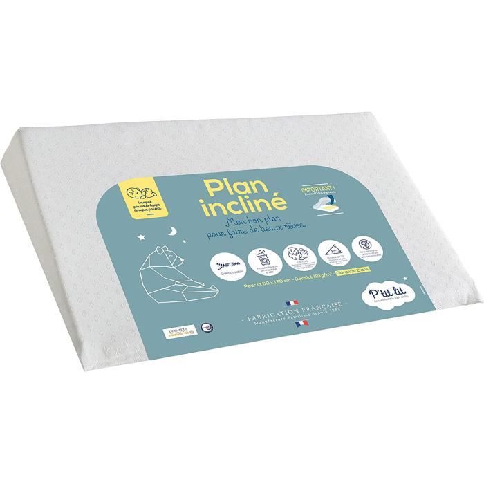 P Tit Lit Plan Incline Bebe 70x35 Cm Pour Lit 70x140 Cm Ventile Limite Les Reflux Anti Acariens Inclinateur 15 Dehoussable Fabric Cdiscount Maison