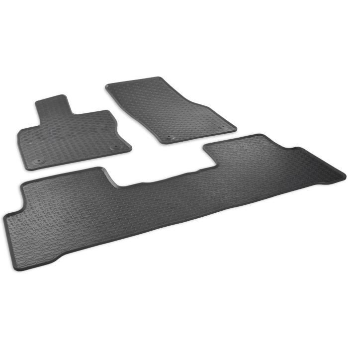 Tapis de sol caoutchouc sur mesure pour VW Touran 2 II 2015-2017 Noir 3 ...