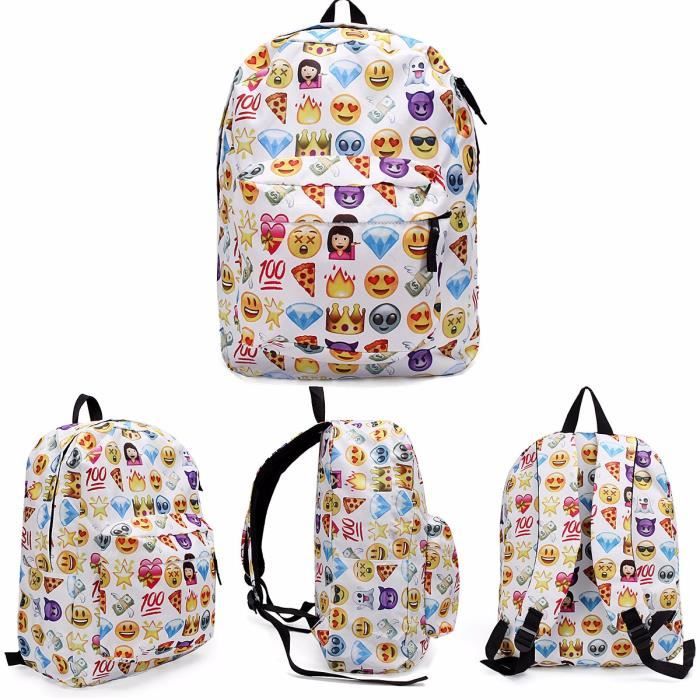 Sac Dos Mode Emoji Cartable Qualit Vintage Ecole Voyage Casual