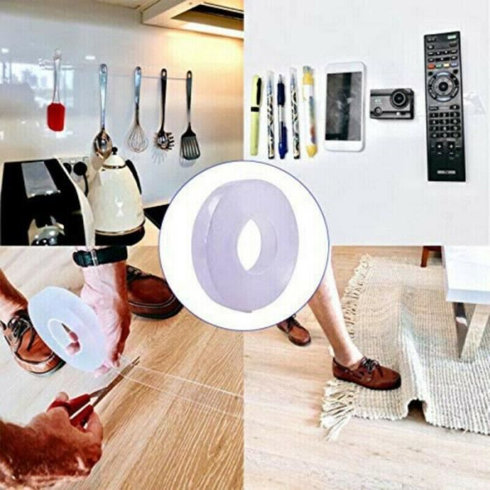 Ruban Adhesif Magic Tape Sans Nano Adhesif Fixe Antiderapant