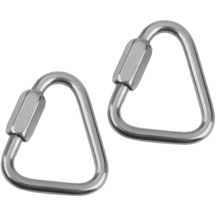 2x Mousquetons Oeuf Alpinisme Acier Inoxydable - Boucle Escalade 3cm | Mousqueton Outdoor
