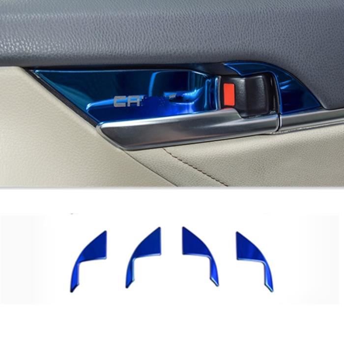 Autre accessoire,Poignée de porte intérieure de voiture en acier  inoxydable,garniture de couverture - Type Blue 4pcs -B