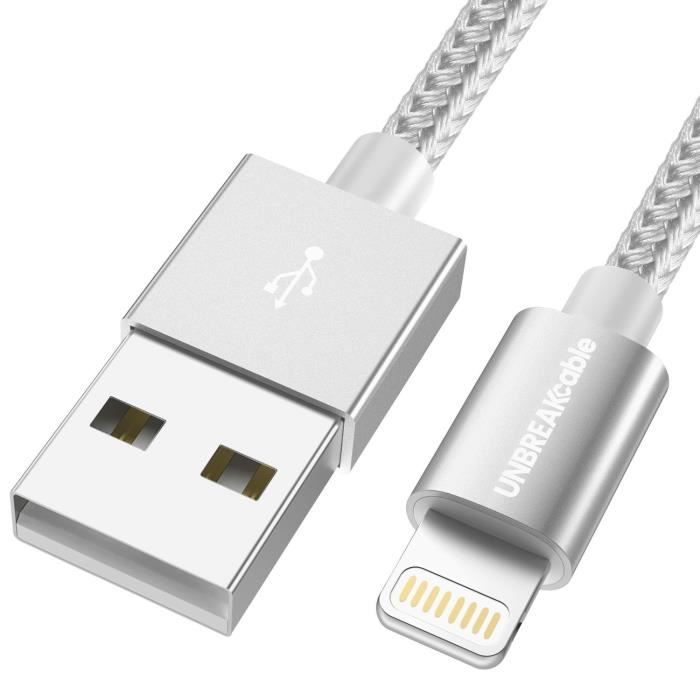 collection Advanced 183 cm noir pour iPhone 2 unités Basics Câble Lightning vers USB A câble de charge certifié MFi 