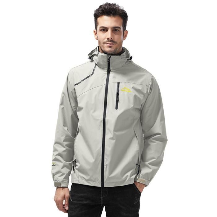 Couleur Homme Blanc taille M Veste de randonn e imperm able et