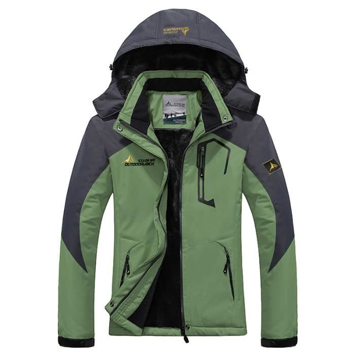 Couleur femmes herbe vert taille XXXL Veste de Ski capuche pour
