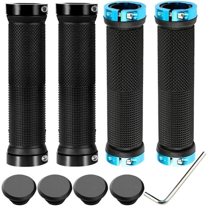 2 Paires Poignées De Guidon De Vélo VTT Grips Lock On Grip Guidon De Vélo Pour VTT Vélo Pliant