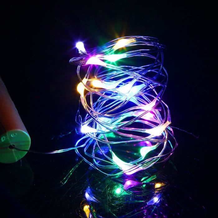 couleur multicolore Lumières LED pour bouteille de vin avec liège, Mini  guirlande lumineuse féerique pour art