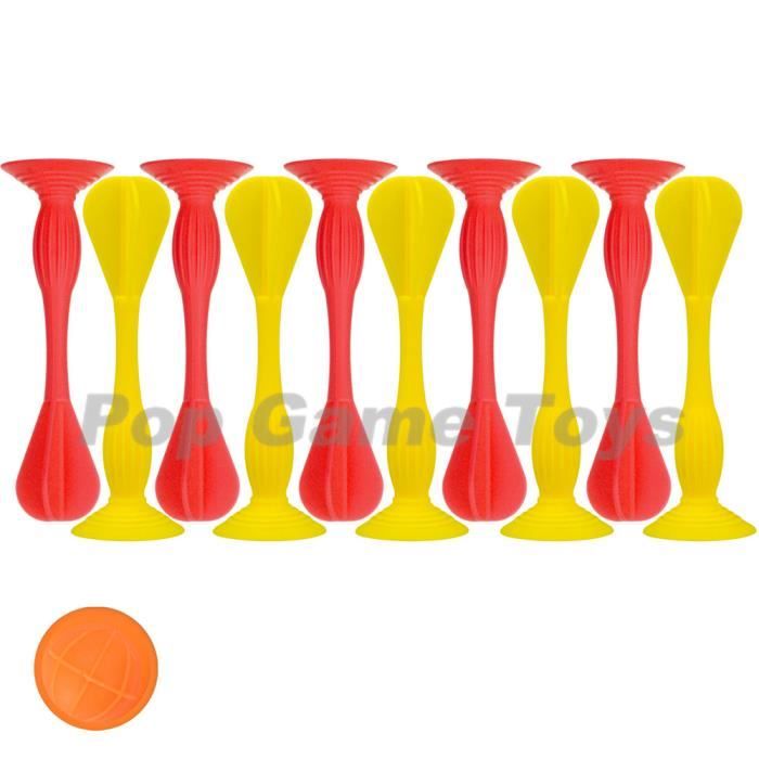 MIJOMA Jeu De Fléchettes à Ventouse, Ensemble De 9 Pièces Pour Intérieur Et Extérieur Avec Fléchettes En Silicone Et Pétanque à Ventouse - Jouet Tendance Et Durable Pour Jeunes Et Vieux