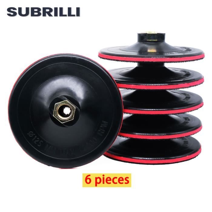 Lot De 6 Embouts De Polissage Pour Meuleuse D'angle - Éponge/laine 100 Mm, Avec Adaptateur Rond - Polissage Voiture - 9