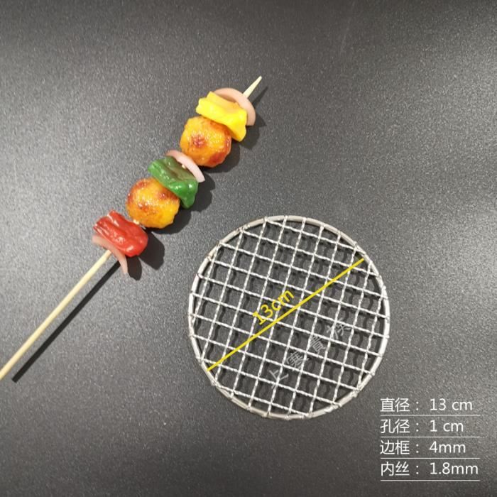 Grille De Barbecue Ronde En Acier Inoxydable Avec Clip - Tailles 33/35/38 Cm - Antiadhésive, Facile à Nettoyer
