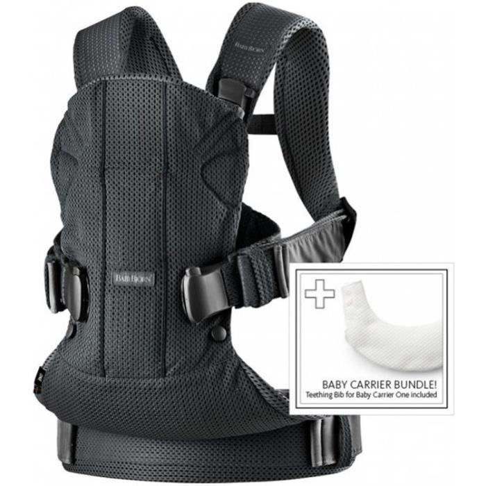 Porte bebe One BABYBJORN Noir Ergonomique Cotton Mix Bavoir Blanc Cdiscount Puericulture Eveil bebe