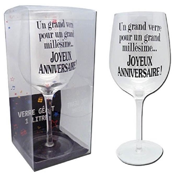 Verre A Vin Geant Anniversaire 1 Litre Cdiscount Maison Verre A Vin Geant Anniversaire 1 Litre Cdiscount Maison