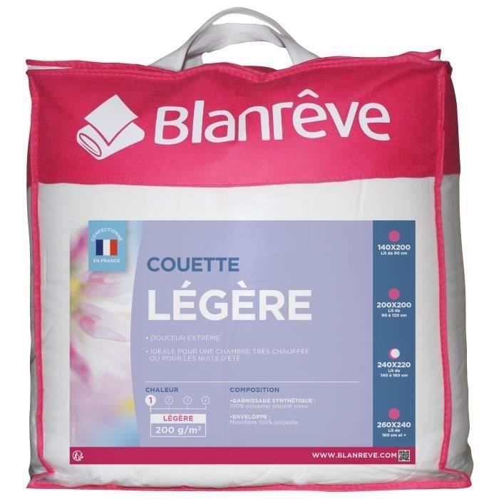 BLANREVE Couette légère en microfibre - 220 x 240 cm - Blanc