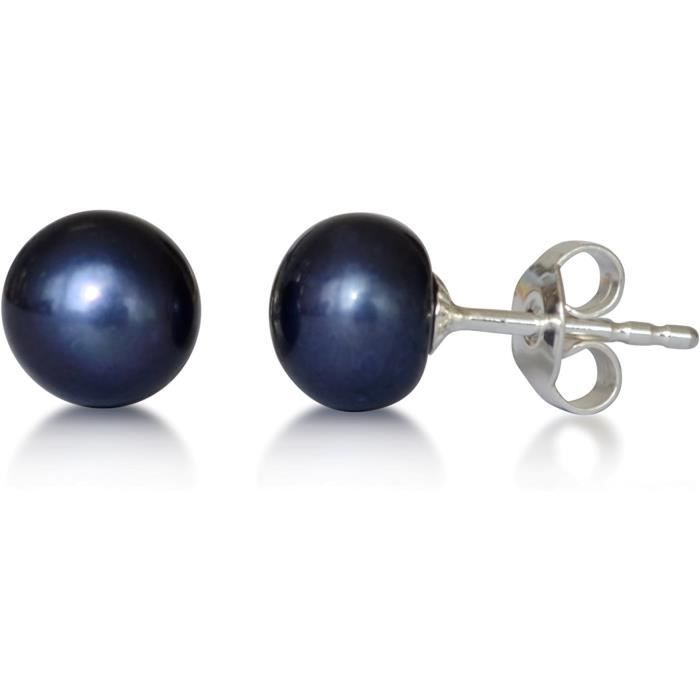Boucle D'oreille Goutte Boucles D'oreilles Argent 925 Perle De Culture D'eau Douce 10-11mm X 2pcs Boucle D'oreille Perle De Culture