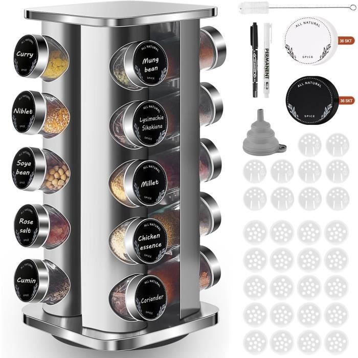 Etagere A Epices Avec Pot A Epices Lot De 24 Boite A Epices Avec Etagere A Epices Avec Pot A Epices Lot De 24 Boite A Epices Avec