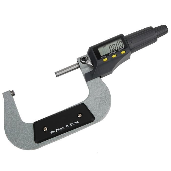 Micromètre Digital Électronique AUTOUTLET 0-25mm - Jauge LCD Précise Avec Modes Absolu Et Incrémental