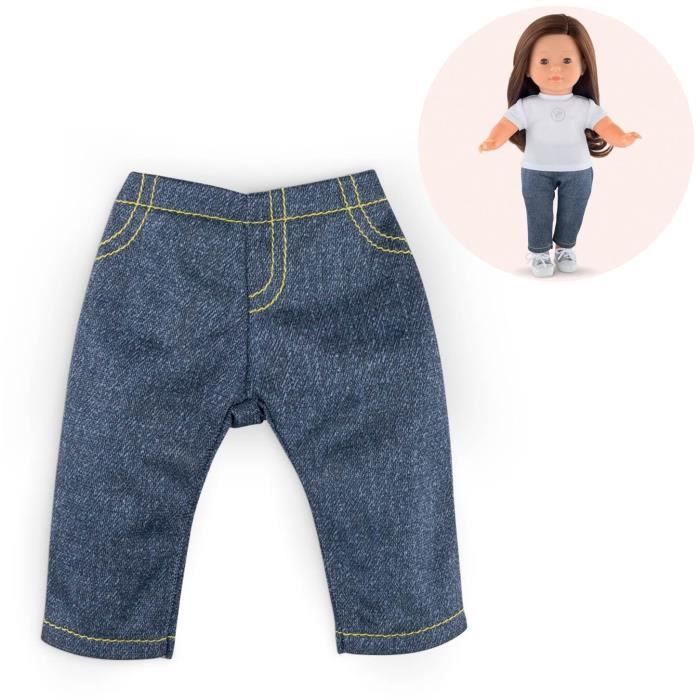 Jean Rose Ma Corolle – Vêtement Pour Poupée 36 Cm, Bandes Auto-agrippantes, Dès 3 Ans