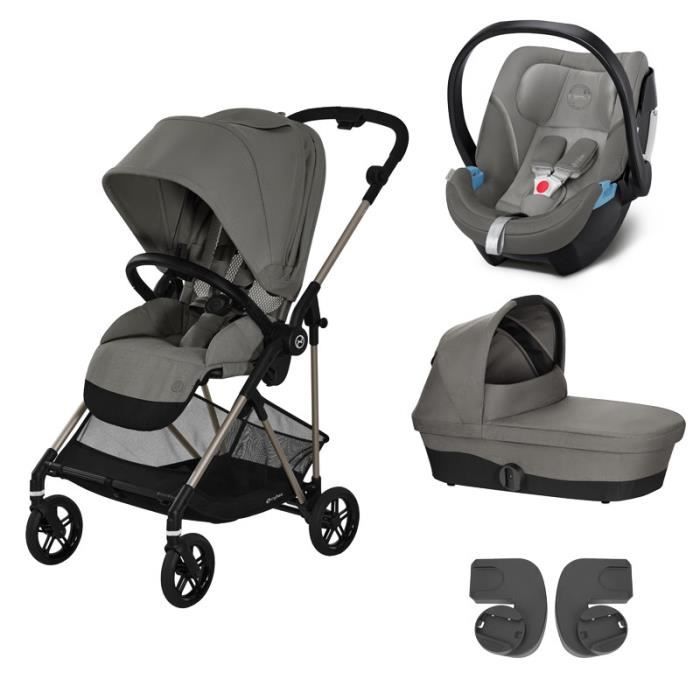 Poussette trio model MELIO Bronze ATON 5 Nacelle Soho Gris Cdiscount Puericulture Eveil bebe