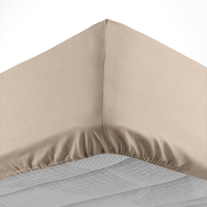 Drap Housse Lina 90x190cm Sable Drap Housse Lina 90x190cm Sable