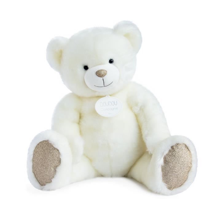 Doudou et Compagnie Ours Collection Peluche Blanc 80 cm