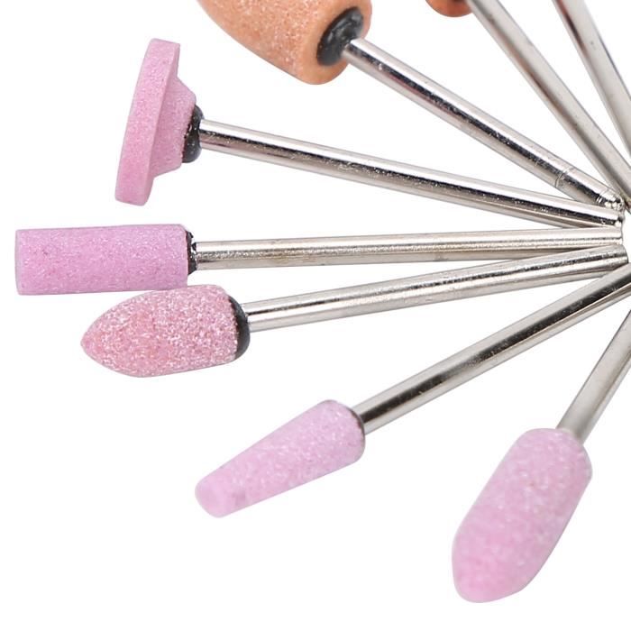 100 Pièces Pointes Abrasives QWORK | Têtes De Meulage Et Polissage | Tige 3mm | Pour Bois, Métal, Jade...