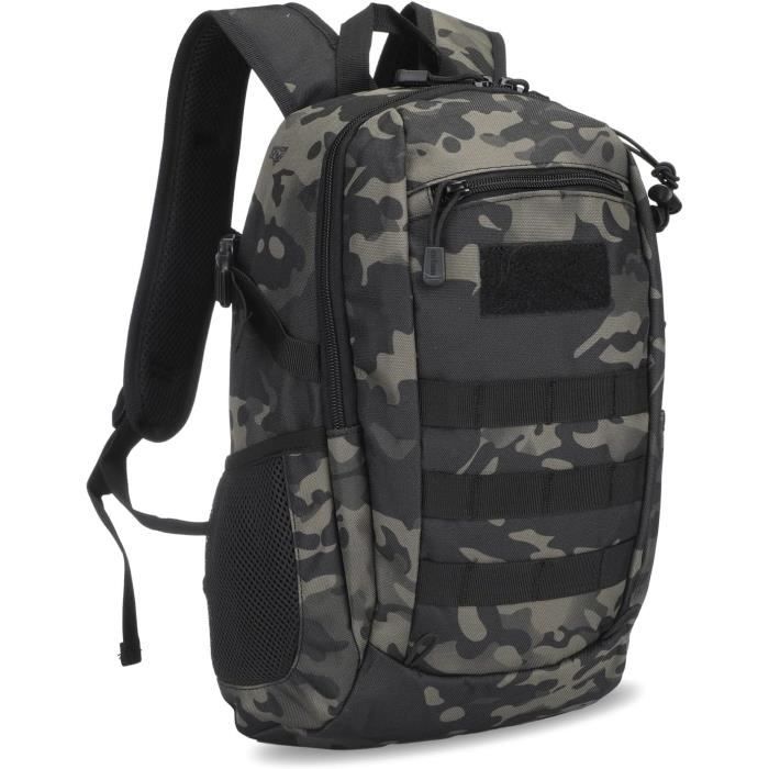 Sac à Dos Tactique HUNTVP 20L - Nylon 900D Imperméable - Molle System - Pour Randonnée, Camping, Trek