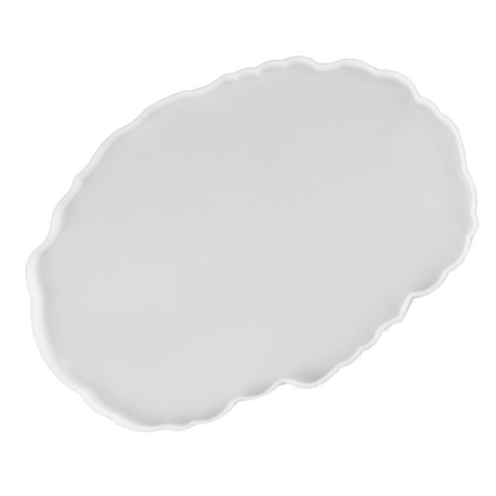 Plateau De Rangement Silicone Ovale - 2 Pièces Noir - Pour Salle De Bain, Coiffeuse, Cuisine - Antidérapant, étanche, Facile à Nettoyer - 6