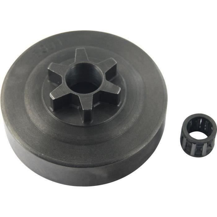 Pignon étoile 3/8 LP - 6 dents adaptable pour tronçonneuse HUSQVARNA modèles 36, 41, 136, 137, 141,