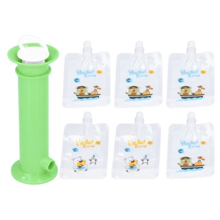 Poches Compote Réutilisables Sans BPA Lot 10 Sachets Nourriture Bébé Réutilisables BORDSTRACT - Sans BPA, Lavables Lave-vaisselle Et Congélateur Sachet Compote Reutilisable