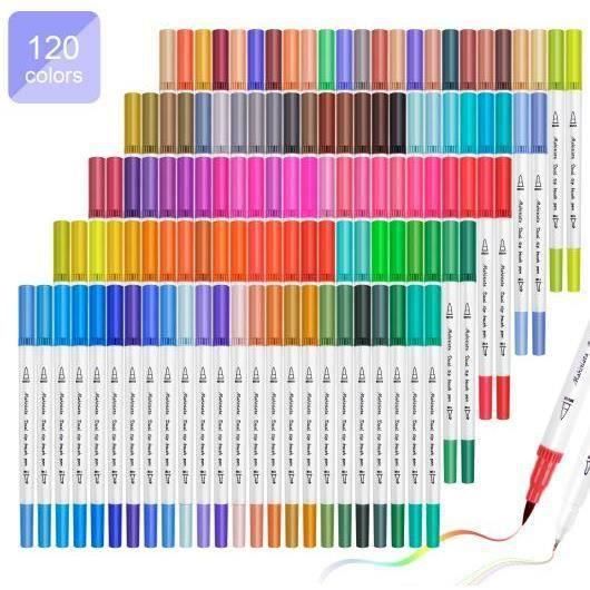 Stylos Feutres double pointe pour aquarelle dessin coloriage croquis Stylos Feutres double pointe pour aquarelle dessin coloriage croquis