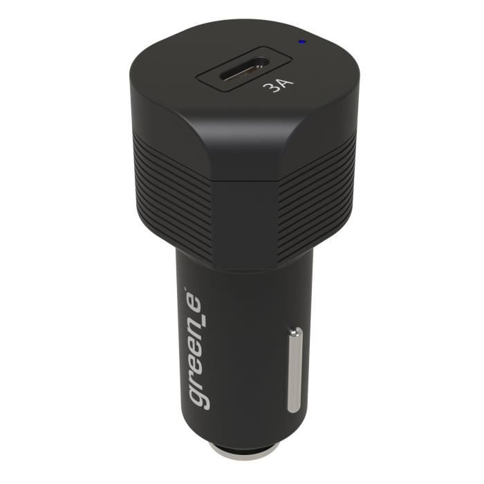 GREEN_E Chargeur voiture pd 18W 1USB-C - Noir