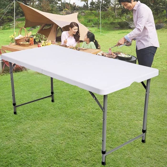 tectake® Table pliante de Pique Nique Table de Camping Pliante en