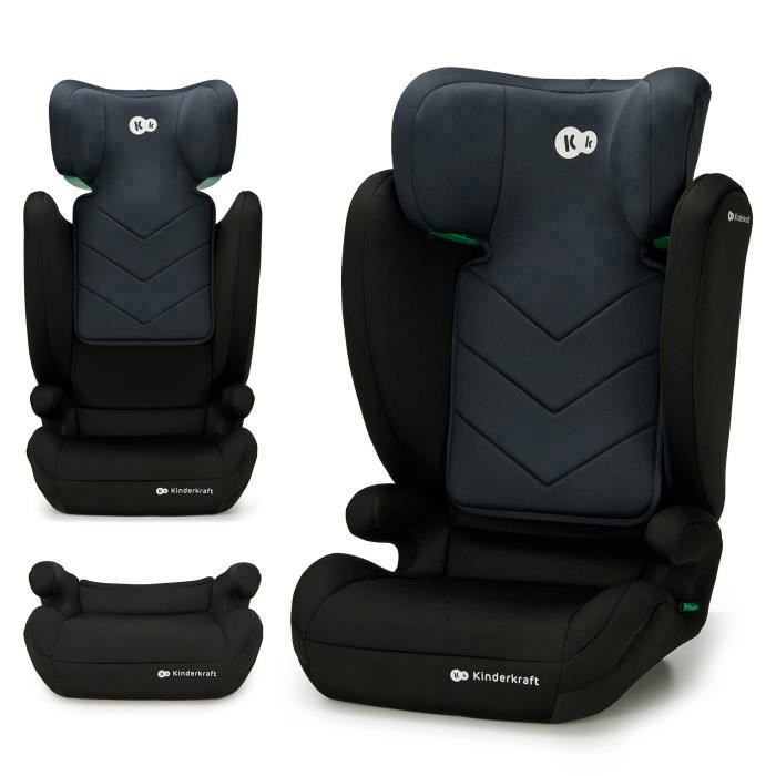 Visuel du produit : Siège Auto Kinderkraft I-SPARK i-Size 100-150 cm 2 en 1 léger appui-tête réglable 10 positions Noir