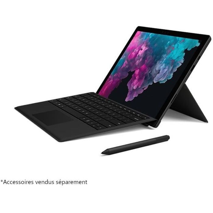 Top achat PC Portable Microsoft Surface Pro 6 Core i7 RAM 8 Go SSD 256 Go - Noir pas cher