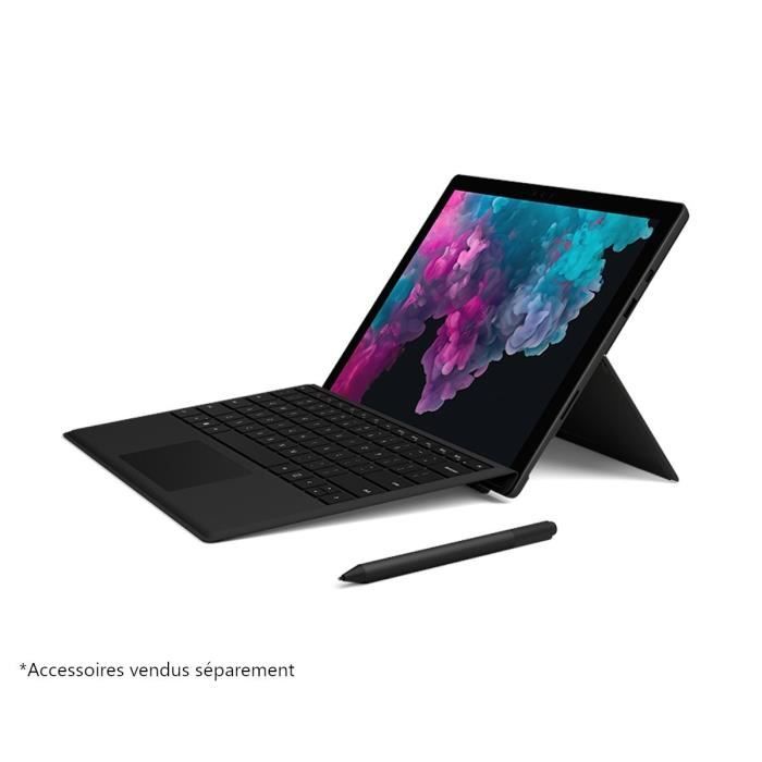 Top achat PC Portable Microsoft Surface Pro 6 Core i7 RAM 16 Go SSD 512 Go - Noir pas cher