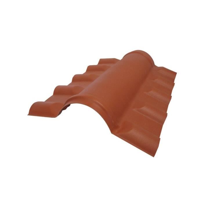 Faitiere Pvc Pour Toiture Imitation Tuile Moderne L 74 Cm L 43 Cm E 15 Cm Terre Cuite Cdiscount Bricolage