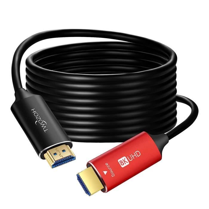 Câble 8K HDMI Fibre Optique 10M, HDMI 2.1 Fibre Haute Vitesse Câble Supporte [132] Cdiscount