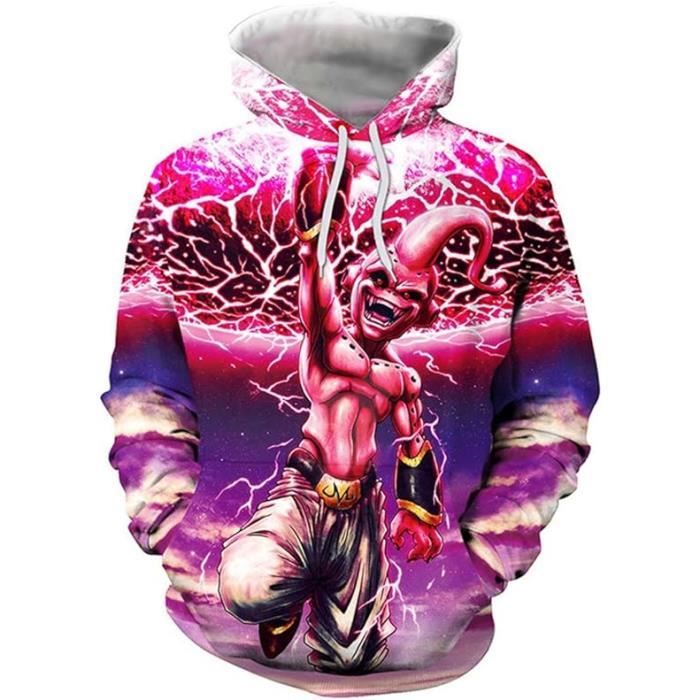 Sweat à Capuche Homme Dragon Ball Z Son Goku - 100% Coton Bio, Design Anime Pour Le Sport Et Le Quotidien