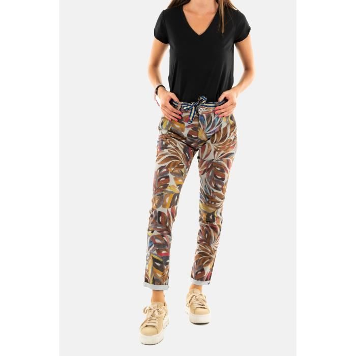 Pantalons please p0ku 1125 madreperla Marron Cdiscount Pr t Porter