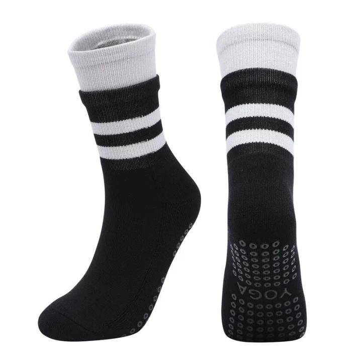 5 Paires De Chaussettes Pilates Yoga - Coton, Antidérapantes, Taille 35-43, 5 Couleurs