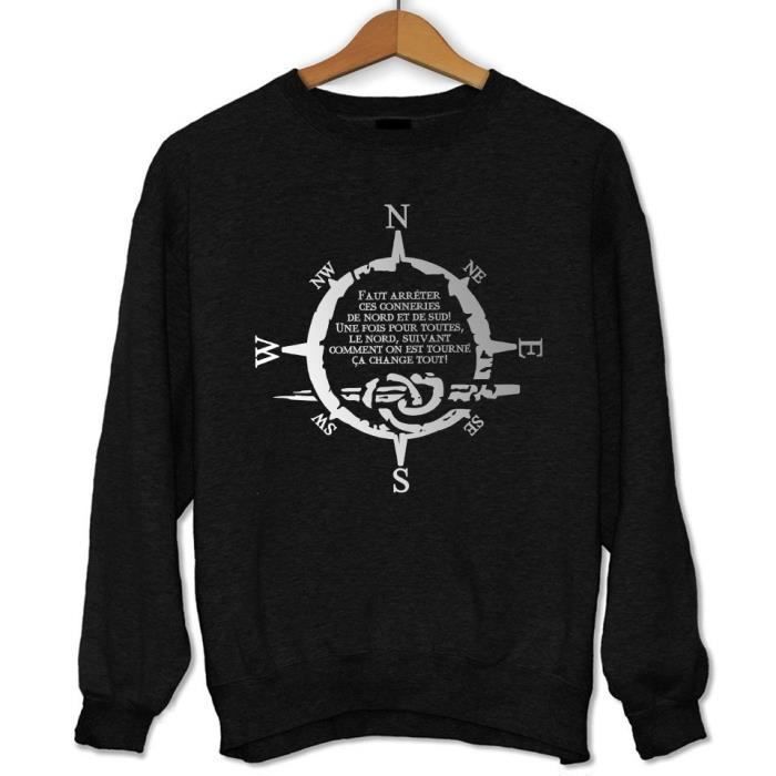 Sweat Unisex Nord Sud Faut Arreter Ces Conneries Citation Humoristique Kaamelott Pour Les Fans De Perceval Cadeau Ideal Se Noir Cdiscount Pret A Porter